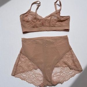 New-Other, SPANX Womens Bralette(L)Panty (L) Set,  Nude color,